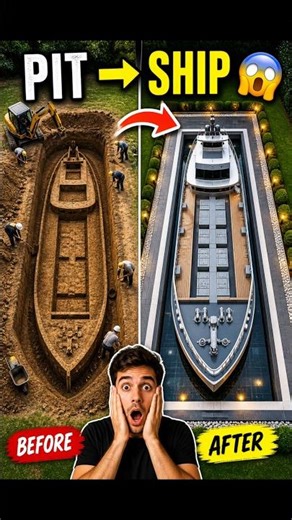 I Built a Giant Ship in My Backyard! #shorts #ship #backyard #viral