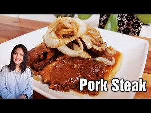 How to make Pork Steak Filipino Style Recipe / Pork Steak ala Bistek Tagalog