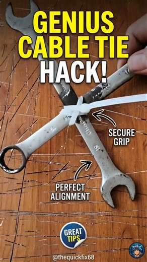 Genius Cable Tie Hack! (Great Tips For Using Cable Ties) #shorts #diy #ideas #tips