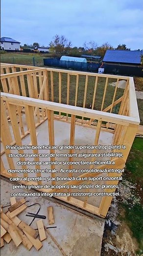 Principalele beneficii ale grindei superioare (top plate) la o structura timberframe #shorts #viral