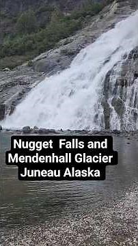 Nugget Falls and Mendenhall Glacier Juneau Alaska #nuggetfalls #mendenhallglacier #juneaualaska