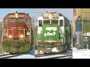 Classic Winter Trains Along the Mississippi River: Burlington Northern, Soo Line, CNW, GB&W, CC&P