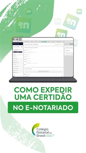Colégio Notarial do Brasil on Instagram: "📄 A emissão de certidões pelo e-Notariado pode envolver diferentes etapas, desde o upload do documento até a assinatura digital e o envio ao solicitante. Por isso, é fundamental seguir o fluxo correto para garantir agilidade, segurança e precisão no atendimento. 💻 Neste vídeo, mostramos passo a passo como expedir uma certidão no e-Notariado: anexando o documento, preenchendo os dados do ato, criando o fluxo, assinando com Certificado Digital ICP-Brasil