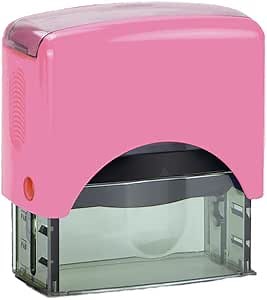 Custom Stamp Up to 4 Lines | Pink S-844 Rectangular Self-Inking Stamp