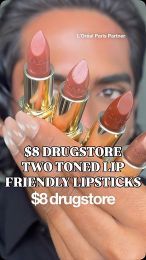 2M views · 1.3K reactions | It’s smooth, it’s satin and it’s two-toned lip friendly!! A $8 drugstore lipstick that is perfect for fall weather and for brown skin! @lorealparis Color Riche Satin Finish in the shade WORTH IT MEDIUM will forever be my shade! It’s who I am 癩✨ Because I am with it  #LOrealParisPartner #LOrealColorRiche #DrugStoreMakeup #AffordableMakeup #BrownSkinFriendly | Aditya Madiraju | Facebook