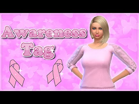 Awareness Tag: Breast Cancer || The Sims 4 CAS