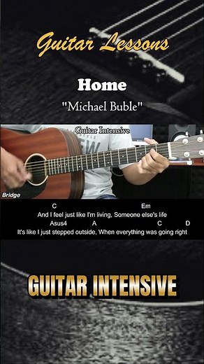 Home - Michael Bublé | EASY Guitar Tutorial with Chords / Lyrics - Guitar Lessons #guitarchords