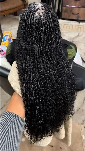 Do your micro and boho braids kinky hair and you’ll love it #microbraids #braids #hairstyle
