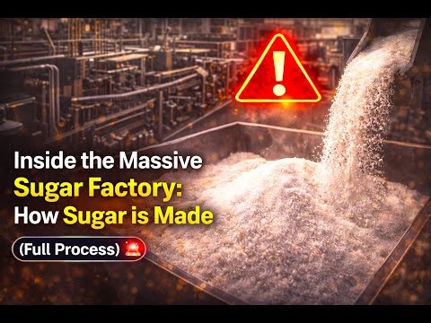 Inside the Massive Sugar Factory: How Sugar is Made (Full Process)