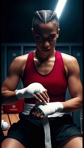 Pre-Fight Focus: Female Boxer Wrapping Her Hands #shorts #viral
