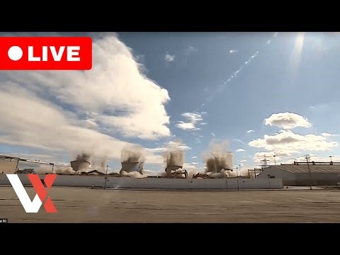 LIVE | 8 Giant Cooling Towers Collapse in Explosive Demolition at Nottinghamshire Power Station