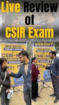 Live Review of CSIR Exam | By Praveen sir & Shivam sir #vedemy #csirexam #csirexampaper #examcenter