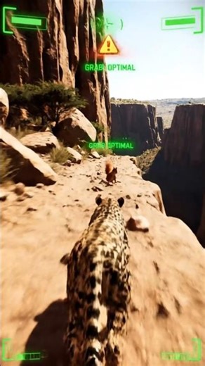 An Impossible Rescue: The Cheetah Saves the Squirrel from the Cliff 🐆 - Precision Grab #shorts