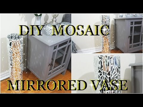 DIY MOSAIC MIRRORED GLASS VASE HOME DECOR | PETALISBLESS🌹