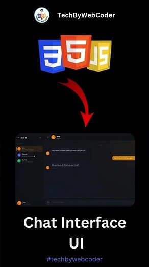 Day 03: How To Build a Chat Interface UI Using HTML, CSS & JavaScript (For Beginner)
