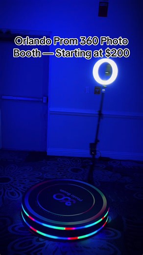Make your prom unforgettable with our 360 Photo Booth in Orlando — starting at just $200. Capture slow-motion videos, instant shares, and next-level memories your students will actually post. Perfect for high school proms, formals, and school events across Central Florida. Limited dates — book now.
