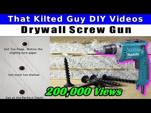 How To Easily Drive Drywall Screws with a Drywall Screw Gun, for Beginners or Pros
