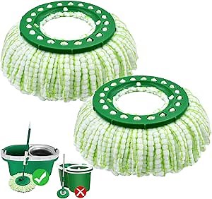 Tornado Spin Mop Head ONLY Compatible with 𝗡𝗲𝘄 𝗟𝗶𝗯𝗺𝗮𝗻 𝐓𝐨𝐫𝐧𝐚𝐝𝐨 𝗦𝗽𝗶𝗻 𝗠𝗼𝗽 𝗦𝘆𝘀𝘁𝗲𝗺, Washable & Reusable Libman Mop Head Replacement Refill for Tornado Mop (NOT for Old Version)