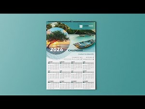 How to Design Professional Wall Calendar 2026 in Adobe Photoshop