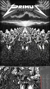 351 reactions · 22 shares | 40+ hours in 60 seconds for my @primusville Toronto 2025 poster 殺殺 #artistsoninstagram #drawing #gigposter #illustration #primus #process #timelapse | Miles Tsang | Facebook