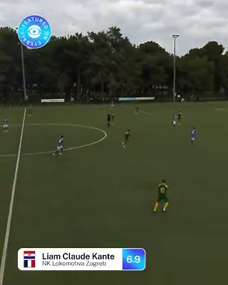 For me, Liam Claude Kanté (2010)🇭🇷🇫🇷🇲🇱 is probably the most impressive 2010-born LCB I have seen so far.To begin with, his physique is on another level. He's massive and already quite strong, very far beyond his category in that department.Defensively, his anticipation is great, reads movements well, and is often at the right place at the right time. Good timing in his tackles as well.He also showcases strong long passing, which is such an important trait nowadays for CBs. Little to no fla
