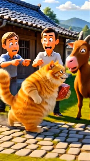 cat eating meat #viral #cartoon #cat #funny #shorts