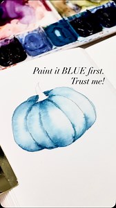 35K views · 1.7K reactions | Why would I paint a pumpkin blue? That’s because blue is a complementary colour to orange and adding a layer of blue shadows underneath can create great depth and interest to your paintings! This technique is called under painting! Using a colour’s complement (orange+blue, red+green, and purple+yellow) is a great way to add a natural shadow colour! So give it a try and let me know how it goes in the comments below! Happy painting! | EmJ Lefebvre | Facebook