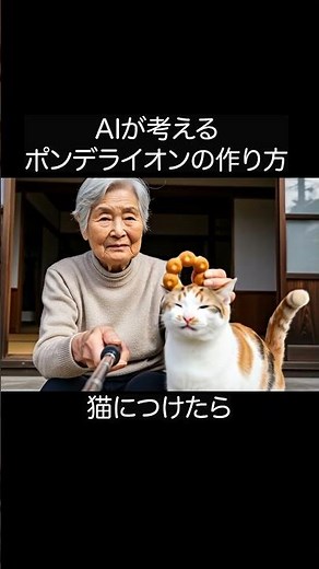おばあちゃんが実践！ポンデライオンの作り方 #ai #aivideo #aiおばあちゃん