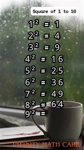 Square 1 to 10 | Easy Math Trick for Students | Learn in 10 Seconds