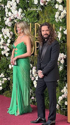 Heidi Klum & Her Husband Stunning At Golden Globes Red Carpet❤️ #shortvideo #shorts