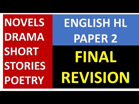 GRADE 12 ENGLISH HL PAER 2 :REVISION FINAL novels, drama, short stories and poetry [THUNDEREDUC]