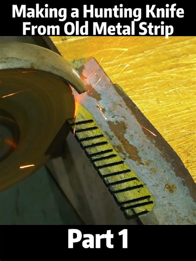 Making a Hunting Knife from Old Metal Strip