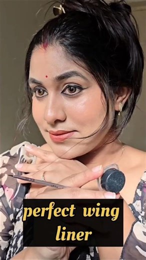 How to do wing liner #eyemakeup #makeuptutorial #shortsindia #ytshortsfeed #bestyoutuber #makeup