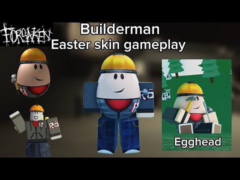 New Builderman Easter skin (Egghead) gameplay and showcase | Roblox Forsaken