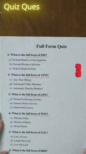 Only 1% Know All 6 Full Forms! 🏆