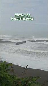 2026.7.11 台風の影響で荒波① #台風 #高知 #荒波 #防波堤 #天気予報 #海岸線 #海岸 #ショート #ショート動画 #動画#波動 #高知釣り #釣り人
