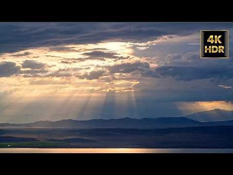 Heavenly Sun Rays Breaking Through Clouds 🌤️ 4K Sky Ambience for Sleep, Relaxation & Meditation