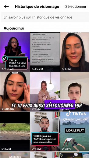 Comment retrouver les vidéos regardées sur TikTok