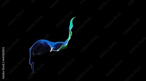 Colorful Gradient Particles Dancing Abstract Waves Flying With Alpha Matte Elements Beautiful Fluid Smooth Motion Animation In Out Stardust 3D Particle Stimulation Glow Wind Realistic Gradient