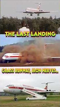 The Last Landing - Grass Runway, Iron Nerves.. Ilyushin Il-62 Landing #shorts #aviation #news