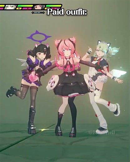 Default outfit vs paid?... | Zenless zone zero #zenlesszonezero #shorts