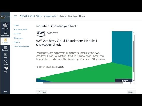 AWS Cloud Foundation | Module 1 Knowledge Check
