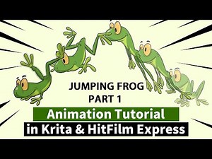 XP-PEN Animation Tutorial in Krita and HitFilm Express Part 1 Jumping Frog (Using Artist 12 Pro)