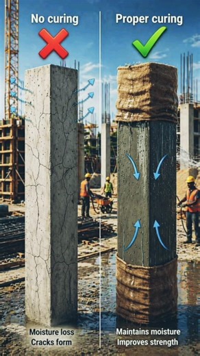 Importance of Proper Curing #civilengineering #engineeringstudents #engineering #curing #piller