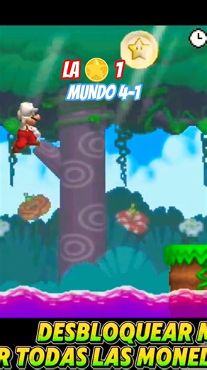 ¿Cómo Conseguir FÁCIL la Moneda Estrella 1 del Mundo 4-1 en New Super Mario Bros? NDS Guía Español