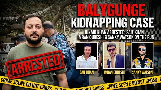 Daily Prime News on Instagram: "Balygunge Kidnapping Case: Junaid Khan Arrested, Saif Khan, Imran Qureshi alias Sanky Watson & Others on the Run, Description: A highly serious and sensational kidnapping case has rocked Kolkata’s Baliganj Police Station area. According to the FIR, a young man was allegedly abducted in the early hours, brutally assaulted inside a moving vehicle, threatened with death, and robbed of a gold chain. The main accused, Junaid Khan, has been arrested, while Saif Khan, Im