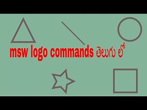 commands of logo || లోగో commands తెలుగు లో || msw logo commands in TELUGU