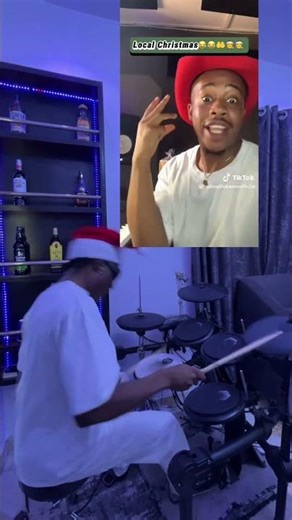 Merry Christmas Everyone🎄🎁 #drums #drummer #liveband #drumcover #afrobeat #christmas #drumming