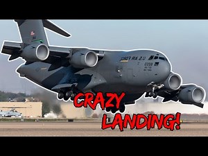 Powerful C-17 Landing Like Never Before! (Real Footage)