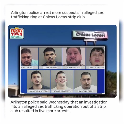 In January 2026, Arlington police announced the arrest of four additional managers in connection with a major sex trafficking investigation at the Chicas Locas adult club in Arlington, Texas. These new arrests follow